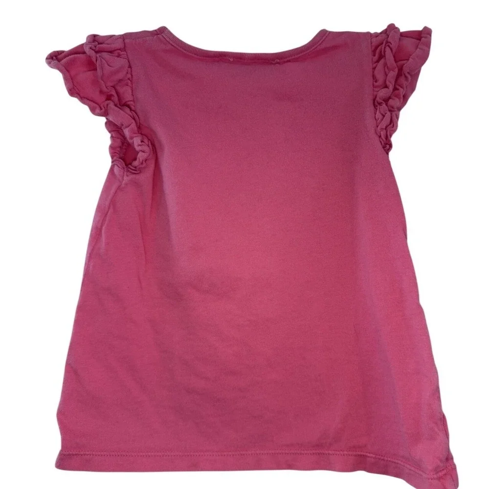 Juicy Couture Baby Girls Pink Rose‎ Ruffle Sleeve Tunic Top Shirt  12-18 Months - Picture 3 of 5